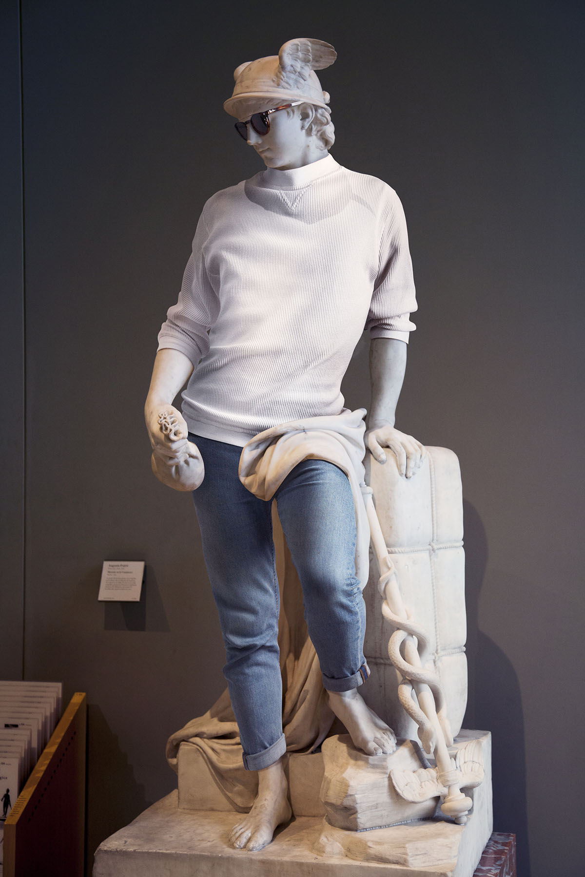 Ancient Greek sculptures dressed up in hipster clothing. : r/pics